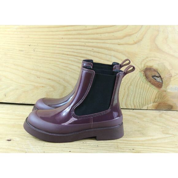 New Jeffrey Campbell Boots Womens 9 Purple Rain Boots Platform Chelsea Slip On - Picture 1 of 8